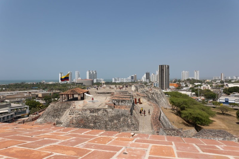 Cartagena-Burg-Hintergrund-Stadt